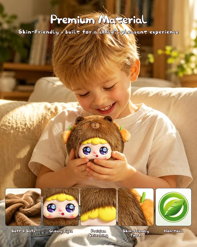 AI Smart Stuffed Animals Kids Toys ChatGPT, Multilingual Companions, Interactive Learning Assistant & Memory Trainer, Emotional Support Plush AI Pet, Voice Conversation, Expressive LED Eyes