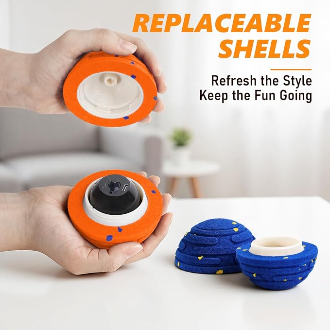 Remote Control Dog Toy Ball, Interactive Self Bouncing E-TPU Ball with 3 Modes (Bounce/Roll), Rechargeable Auto Moving Toy for Small Medium Large Dogs, Keeps Them Busy, ORG&BLU
