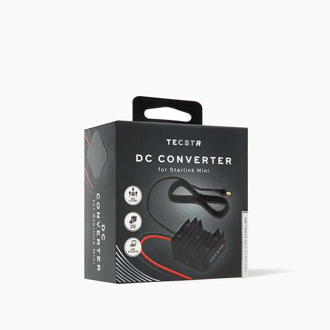 DC Converter for Starlink Mini 12V Adapter 12V/24V to 30V 3.5A, Waterproof DC Step Up Converter 9-28V Input for RV Off Grid Marine Power System Setup, Starlink Mini Accessories