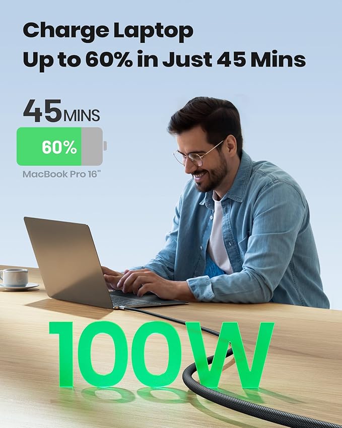 INIU USB C to USB C Cable, 100W [2-Pack 6.6ft] PD 5A Fast Charging Type C to Type C Cable & USB C Cable, [5 Pack 3.1A] QC 3.0 Fast Charging USB Type C Cable, (3.3+3.3+6+6+10ft)