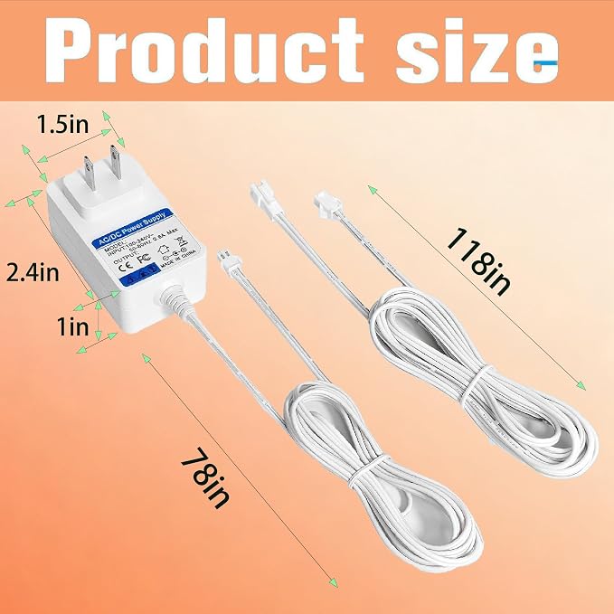 MSMJFSA 12.6V 1A Charger for Acmeda MTDCB Rollase Blinds Motor | Charging cord for Rollase 12VDC lithium-ion battery motorized roller blinds and shades; check MTDCB model before use.