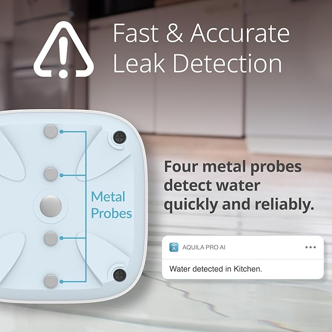 D-Link Add-on Remote Battery-Powered Water Leak Sensing Pod, Long-Range, Compatible Only with SW-A11KT 3-Pack (SW-A2/3)