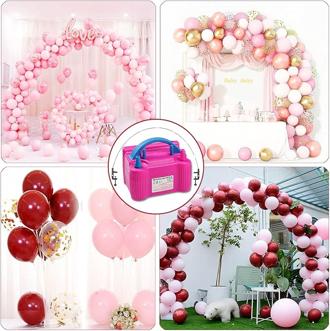 Balloon Arch Kit and Balloon Pump Electric, 12ft Wide Table Balloon Arch Stand With 100Balloons Balloon Stands For Wedding Anniversary Birthday Mother's Day Party Decoration Graduation Ceremony