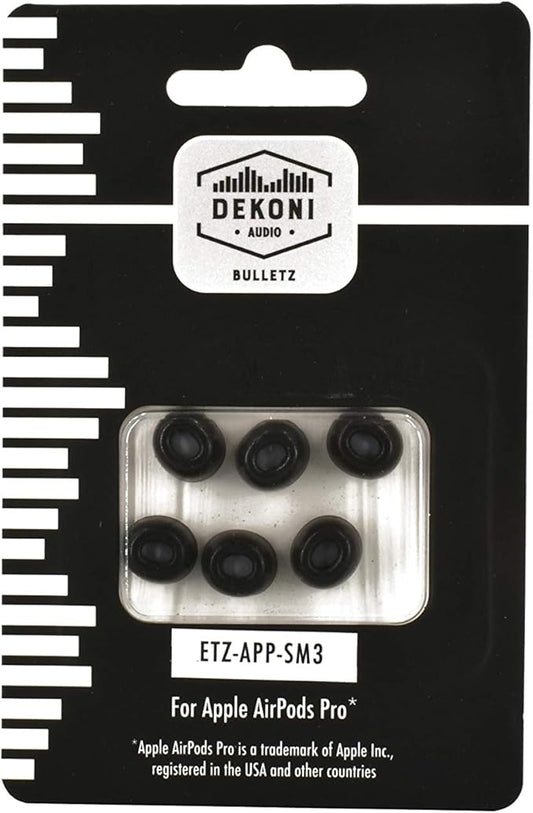 Dekoni Bulletz Memory Foam Ear Tips for AirPods Pro and AirPods Pro 2 | Replacement Ear Tips