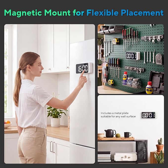 Hidden Camera Magnetic Clock 4K WiFi Indoor Camera, Small Nanny Cam with Long Battery Life, Motion Detection, Night Vision, and Remote Live Stream with App