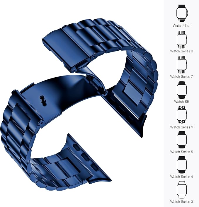EPULY Metal Band Compatible with Apple Watch Bands for Men 49mm 46mm 45mm 44mm 42mm 41mm 40mm 38mm, Business Stainless Steel Strap for iWatch Bands Series 11 10 9 8 7 6 5 4 3 2 1, SE3 2 1, Ultra3 2 1