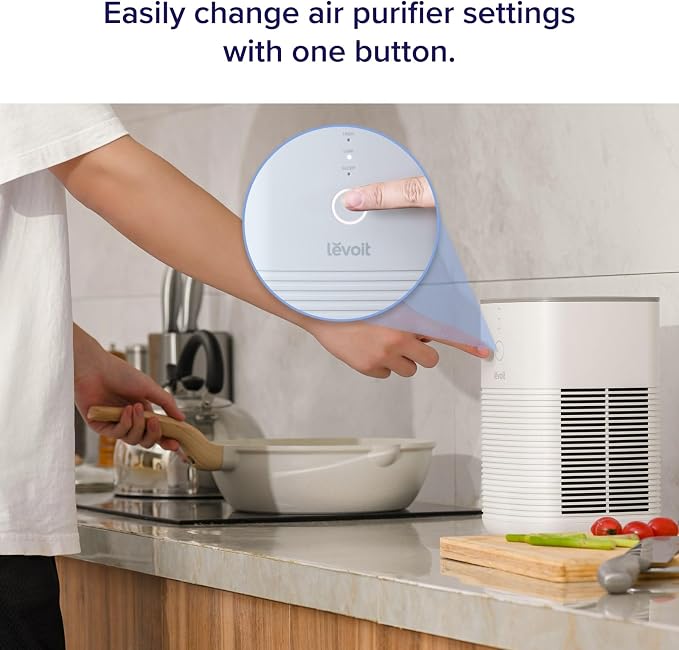 LEVOIT Air Purifiers for Bedroom Home, AHAM VERIFIDE, Freshens Small Room with Aroma Pad, For Smoke, Pollen, Pet Dander, Odor, Dust, Office, Desktop, 1 Pack, White