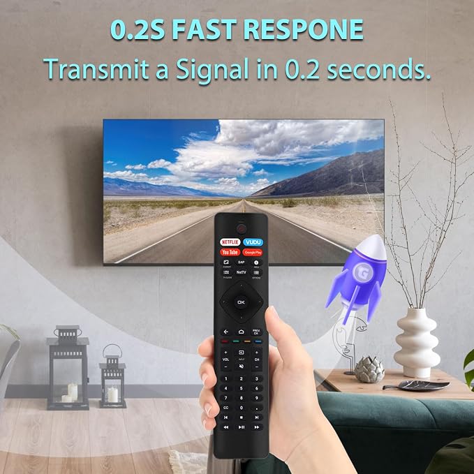 Universal Remote for All Philips TV Remote Replacement, for Philips Smart TV, LED, LCD, HDTV, 3D, 4K UHD TVs