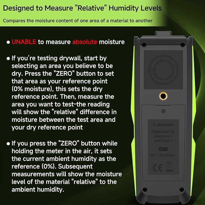 Wood Moisture Meter for Lumber Pinless Moisture Tester for Drywall with Colorful Screen Moisture Reader for House Firewood Moisture Detector for Walls Moisture Sensor for Wood Wall Water Leak Detector