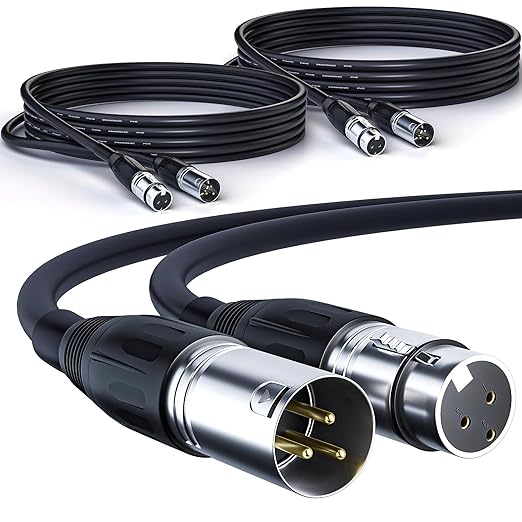3-pin Balanced XLR Microphone Cable Male to Female, OFC Wire，Balanced XLR Cable Suitable for Speaker Systems, Radio Station and More XLR-BLFM-S (25Feet, 1Pack)