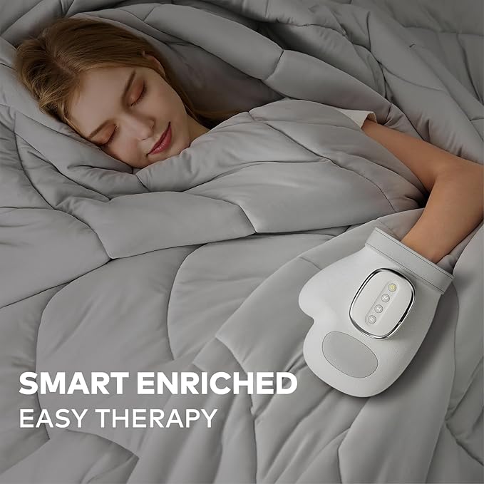 Therapeutic Hand Massager with Heat Therapy & Compression - Arthritis Pain Relief & Muscle Recovery, 3D Compression with 13 Airbags for Office Workers/Gamers/Post-Surgery Care