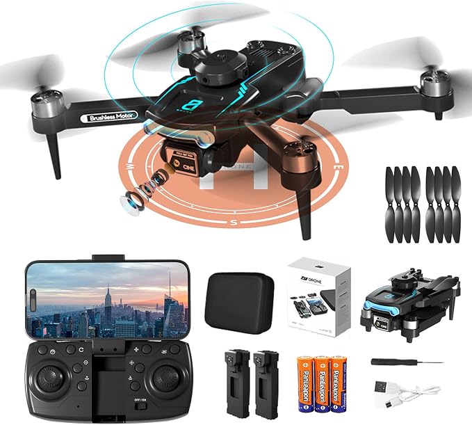 Drone with Camera for Adults 1080P HD,Mini Drone with Obstacle Avoidance 50 Min Long Flight Time,Foldable RC Quadcopter with Brushless Motor for Beginner,Dual Camera Drone from Techwonderz
