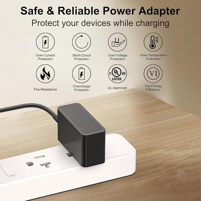 UL Listed 5V AC/DC Adapter Charger Compatible with vSeeBox V6 Plus / V6 Max/Elite Ultra/Elite Mini v6Plus v6Max 2025 Smart Android TV Box 8K HDR Media Player Power Supply Cord Cable Plug