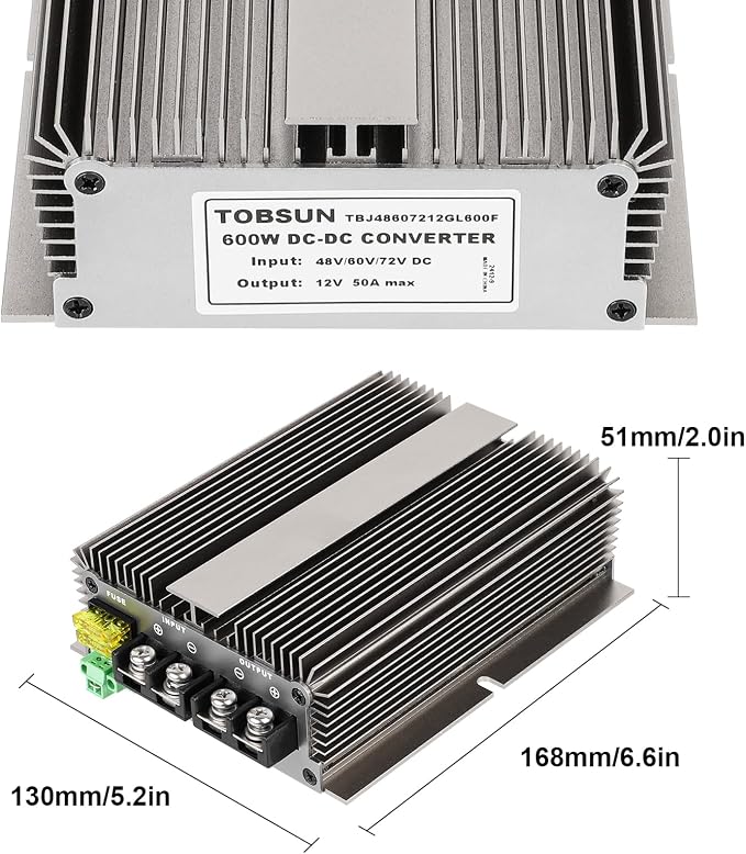 HOMELYLIFE 600W High Power Voltage Reducer DC 48V 60V 72V Step Down to DC 12V 50A Buck Converter Waterproof Module Car Truck Power Regulator Transformer