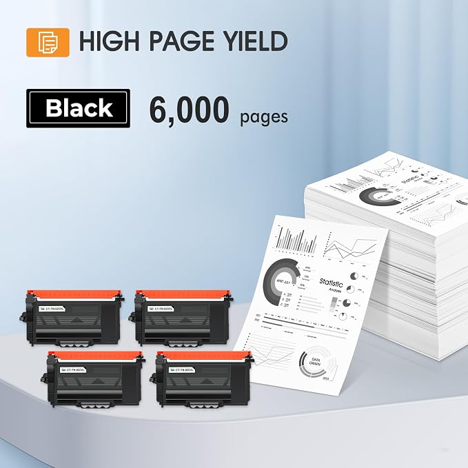 TN920XL TN920 Toner Cartridge HL-L6210DW MFC-L5710DW HL-5915DW Compatible for Brother TN 920 920XL TN920XXL TN920UXXL TN-920XL HL-L6210DWT HL-L5210DW HL-L5210DN HL-L6310DW Printer High Yield 4 Pack