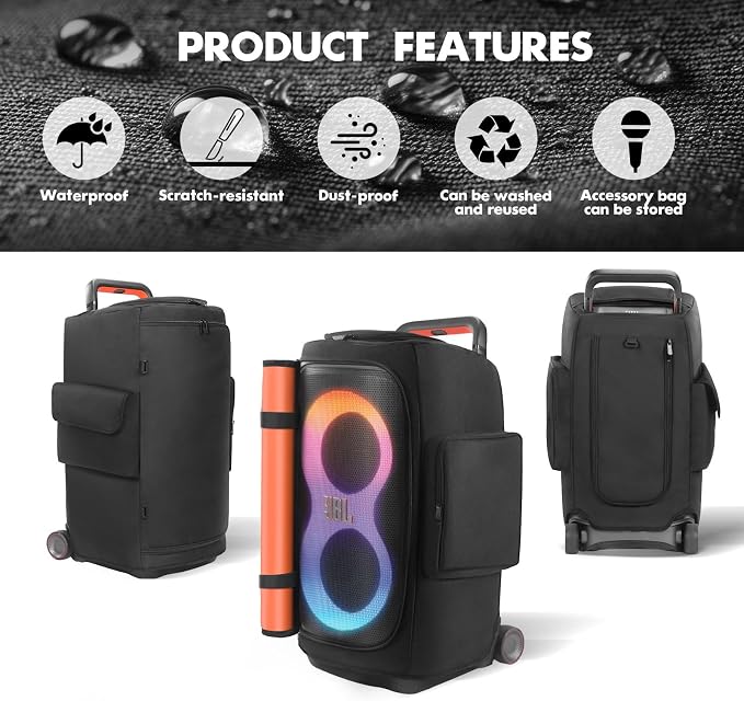 Speaker Cover Compatible with JBL PartyBox 520, Scratch-Resistant, Dustproof, Portable with Storage Bag for Outdoor and Lightweight Travel Cover