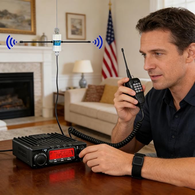 1:1 Voltage Balun Antenna, 500W HF Band (1-50MHz) Ham Radio Balun for Dipole Antenna - Weatherproof Design with UHF Female (SO-239) Connector, Antenna Signal Converter