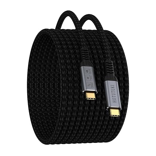 USB c high Speed Data Transfer Cable 20 ft Compatible with Thunderbolt 4/3,Type c to Type c Long,USBC 3.2 Monitor Cable Support 20Gbps 100W PD Fast Charging Cord, 4K@120Hz for eGPU, Monitor