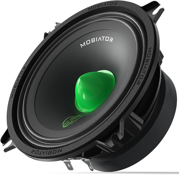 Midrange Loudspeakers MB-M504 5'' 500W Max, 4 Ohms High Efficiency Car Audio Door Speakers for Car or Truck Stereo Sound System-Black (2 Speakers) (MB-M504)