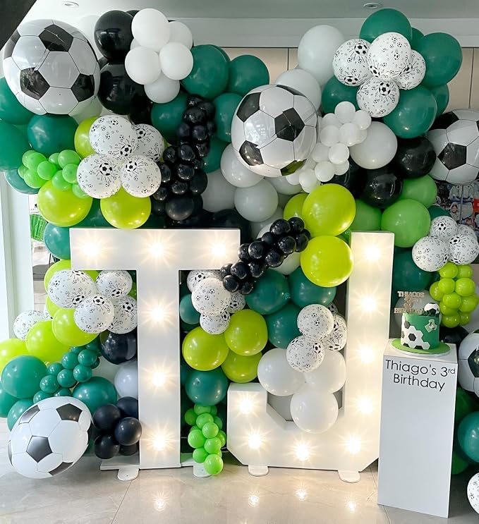 3-in-1 Electric Balloon Pump with Green Black and White Balloons, 3-in-1 Electric Balloon Pump, Portable Electric Air Pump for All Balloons Inflatables Dual Nozzle Balloon Blower Machine