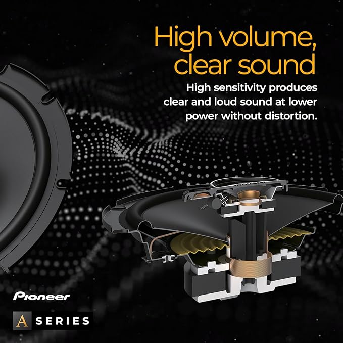 Pioneer A-Series Standard TS-A6881F 6” x 8” 4-Way Speakers (Pair) – 350W Max, Balanced Sound + Smooth Treble, Enhanced Bass, Great Stock Replacement