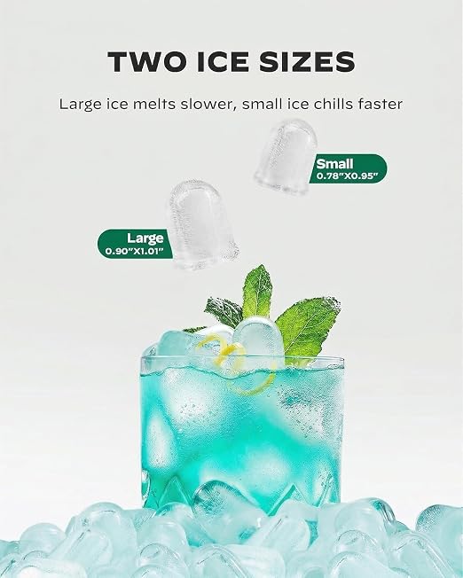 Silonn Countertop Ice Maker, 26 lbs/Day Fast Ice in 6 Mins, Compact Self-Cleaning Ice Machine for Home, Kitchen, Office & Parties, Black