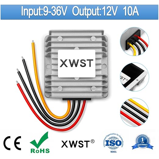 9V-36V to 12V Stabilizer Boost Buck Converter 10A 120W Waterproof Auto Step Up Down Voltage Regulator 12V Volt Transformer Module