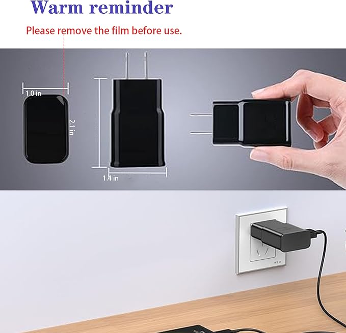 USB Charger Hidden Camera 1080P, Indoor Security Camera with Night Vision and Motion Detection for Home & Baby Monitor