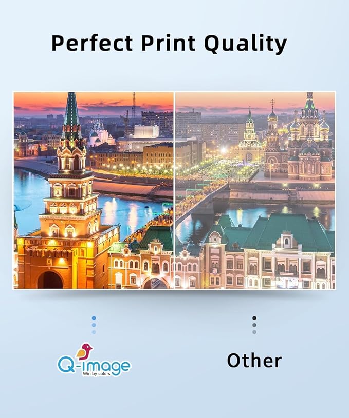 Q-image 962XL 9015e 9018e 962 Ink Cartridges Replacement for HP 962XL Ink Cartridges Combo Pack Work with OfficeJet Pro 9015e 9010 9018e 9025e 9015 9018 9012e (Black, Cyan, Magenta, Yellow, Pack of 4)
