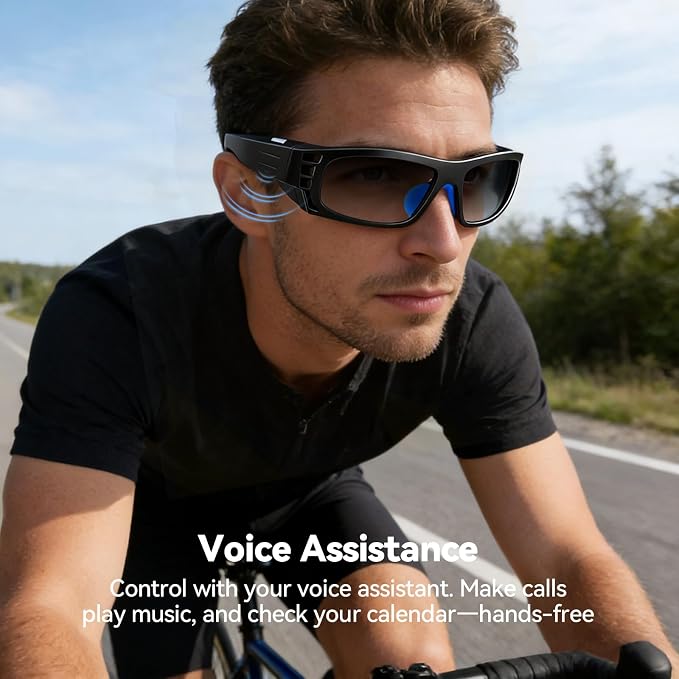 Smart Glasses for Men & Women: Real-Time Translation, Bluetooth Music & Calls, Photochromic Lenses with UV & Blue Light Protection – Perfect for Hiking & Cycling