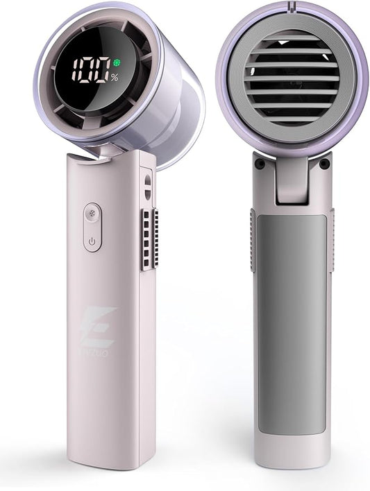 Semiconductor Ice Cooling Fans That Blow Cold Air,Portable Fan | handheld,rechargeable,hand cooling,4500mAh,6-speed,20000 RPM turbo,digital display,Ideal for camping,commuting & outdoor use