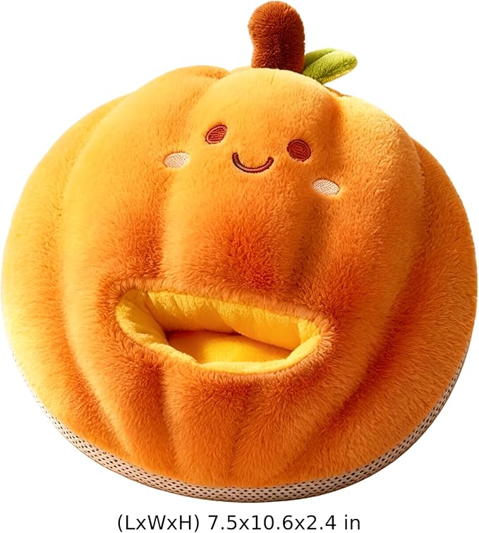 Electric Foot Warmer, Rechargeable Superconducting Water Heating Pumpkin Plush Warmer, 149 ℉ Constant Heating for 14 Hours, for Office Home Bedroom, Winter Birthday Present