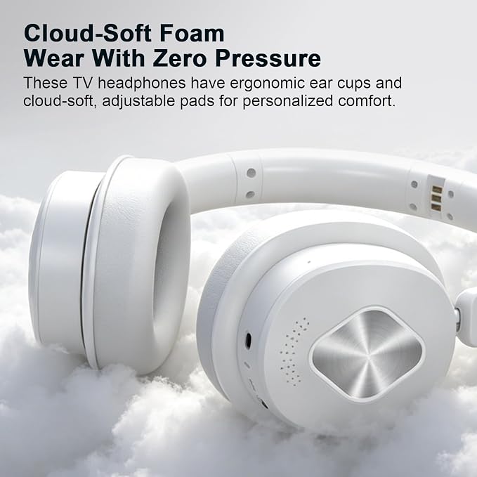 Wireless Headphones for TV, TV Headphones Wireless for Seniors with Transmitter Charging Base, 3 Audio Modes & Low Latency & Blutooth 5.4, Bluetooth Headphones for TV Watching, Gifts for Elderly