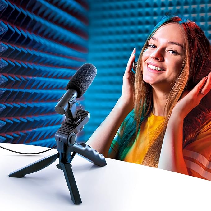 Canal Toys New Studio Creator Podcast & Vlogging Kit – Record Your own podcasts and Vlogs Like Your Favorite influencers! Fold-up Tripod, LED Light & Microphone. Ages 8+