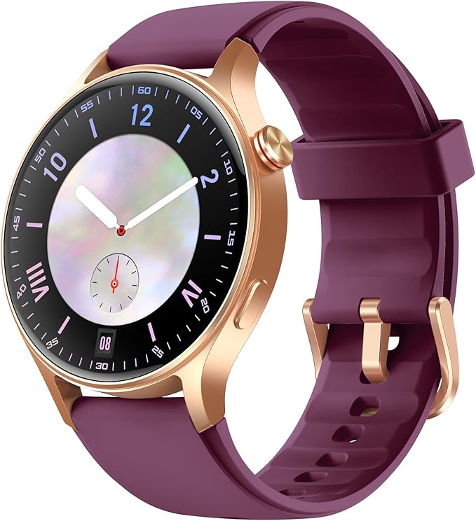 Fitpolo Smart Watch for Women,1.3" AMOLED Touchscreen Fitness Tracker, Make/Answer Calls, Heart Rate SpO2 Monitor,3ATM Waterproof,Sleep Activity Tracking Smartwatch for Android Phones iPhone (Purple)