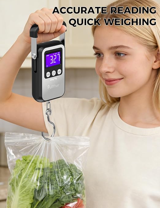 Fish Scale, Max 130lbs Fishing Scale,Multi-Mode Pound/Ounces & Kilograms,LCD Display