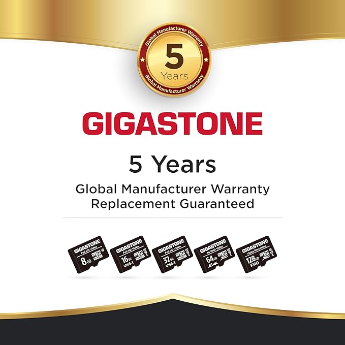 GIGASTONE 8GB 100-Pack Micro SD Card, Full HD Video, Surveillance Security Cam Action Camera Drone, 80MB/s Micro SDHC Class 10