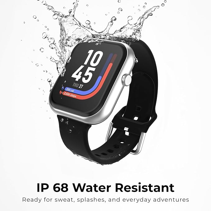 iTouch AIR 5 Smartwatch, 1.85" AMOLED Display, Bluetooth Calling, 100+ Sports Modes, Heart Rate, SpO2, Sleep & Stress Tracking, Water Resistant, 7-Day Battery Life, for Android & iPhone
