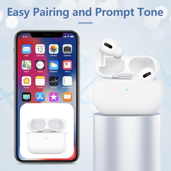 Wireless Charging Case Replacement for AirPods Pro 1st & 2nd Gen, USB-C Port with Pairing & Sync Button, Replacement Airpods Pro 2 Charging case Support Wireless Airpods pro 2 Charging case