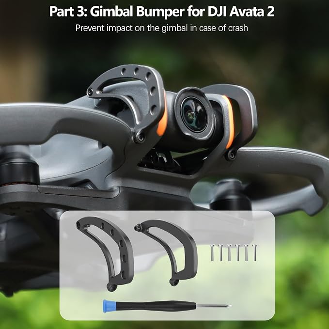 FPVtosky 6-IN-1 Avata 2 Accessories Kit, Avata 2 Hard Case, Gimbal Bumper, 5pack ND Filter Set, Goggle 3 Dust Cover, Neck Lanyard, Battery Digital Sticker for DJI Avata2 Drone Combo Accessories
