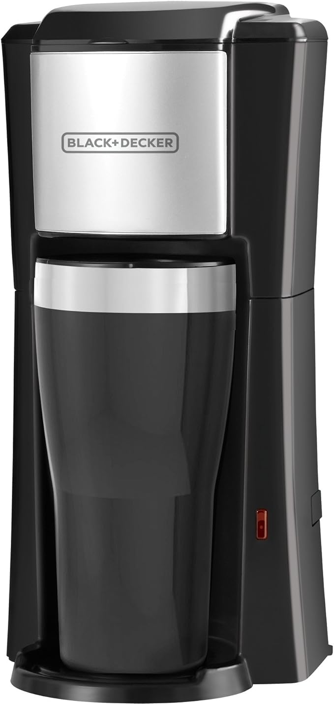 Silonn Ice Maker Countertop & Black+Decker CM618 Single Serve Coffee Maker, Black