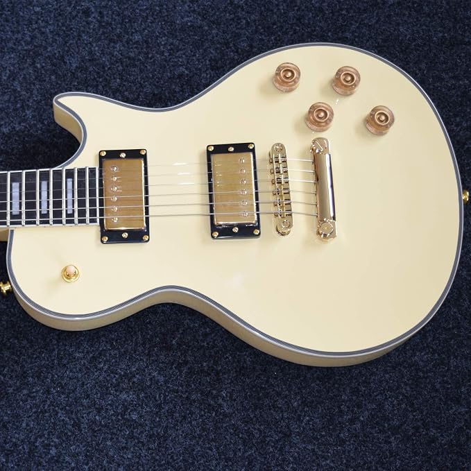 Humbucker Double Coil Pickups Neck and Bridge Pickup Compatible with LP Style Electric Guitar Parts Replacement Gold.