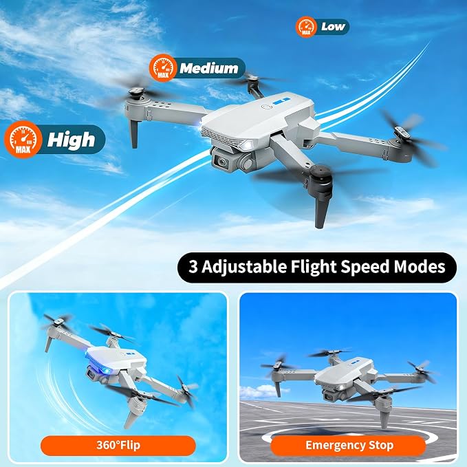 Mini Drone with Camera for Beginners 4K FPV Foldable RC Quadcopter, WiFi Gesture Photography Helicopter Toy Gifts for Adults