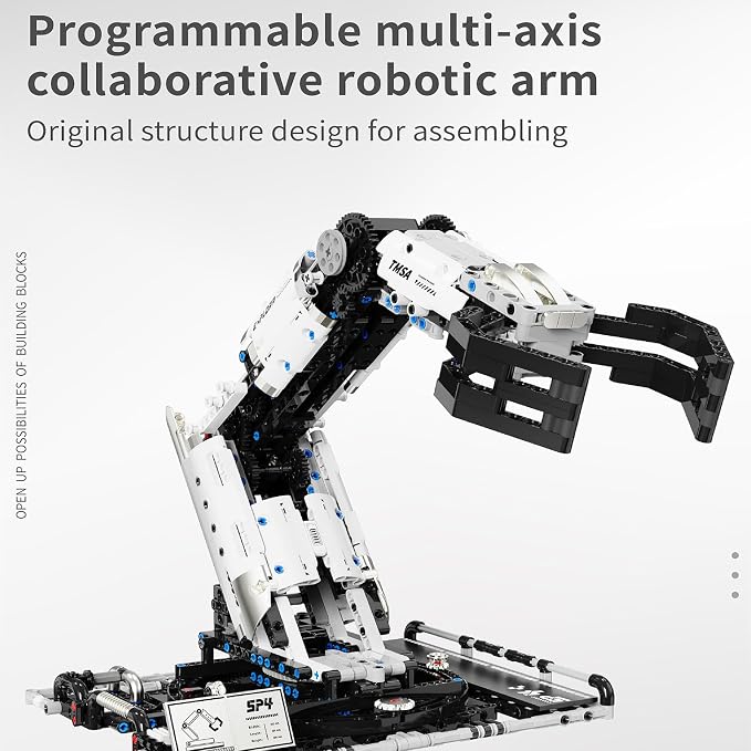 Robotic Arm Building Blocks Set, Programmable Stem Toys for Ages 8-13, Technic Coding Robot Toys for Kidults, 1029 Pcs Educational Projects for School, APP & Remote Control with Rechargeable Battery