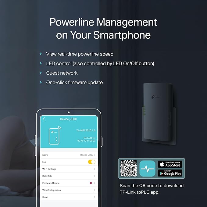 TP-Link Powerline Wi-Fi 6 Extender TL-WPA7817 KIT - Includes AV1000 Powerline Ethernet Network Adapter & AX1500 Dual-Band Wi-Fi Extender, Gigabit Port, EasyMesh,Plug, Pair, & Play, Free Expert Support