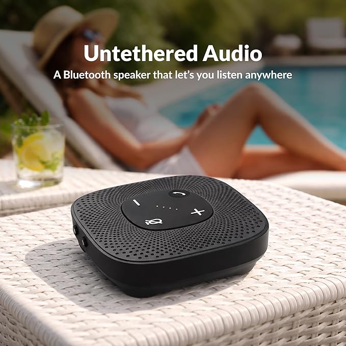 Cyber Acoustics Conference Speakerphone (SP-2000) - USB and Bluetooth, Advanced DSP with 360 Degree Noise Cancelling Microphone with 3m Range, 66 Ft BT Wireless Range