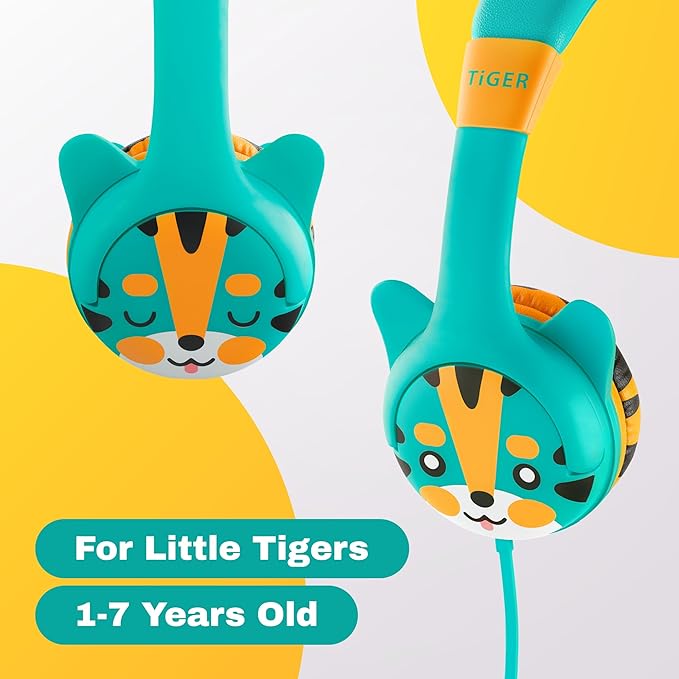 Kidrox Wired Toddler Headphones for 1-7 Years Old — 85dB Volume Limited Baby Headphones for Plane and Car Travel — Children Headset for Airplane, iPad and Tablet, Kids Headphone with Cord for Children