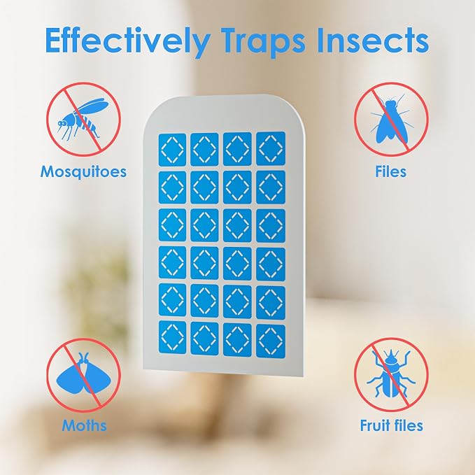 6 Pack Magnetism Glue Cards TIENBE Indoor Plug-in Fly Trap Refill Pack for TIENBE Indoor Fly Trap