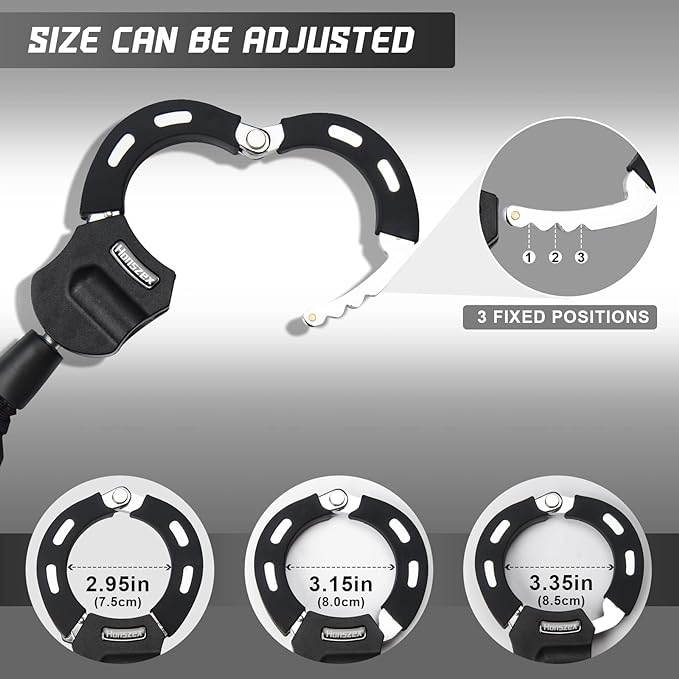 Scooter Lock, Electric Scooter Locks Anti Theft & Waterproof Scooter Bag, Bike Lock with Key, Heavy Duty Handcuff Chain Lock for E Scooter, Electric Bike, Bicycle, Motorbikes
