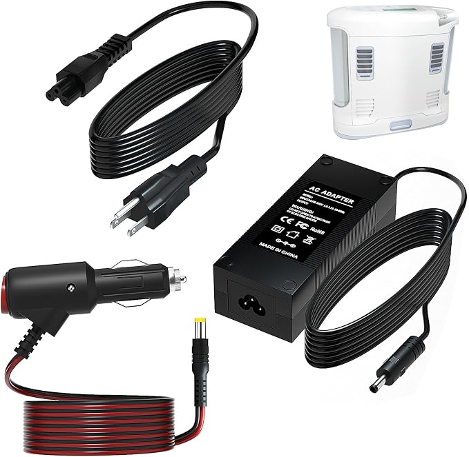 19V Charger Kit for Inogen Portable Oxygen Concentrator Compatible with Inogen One G1 G2 G3 G4 G5 ADP-120RH BA-301 BA-302 BA-303 Concentrator Power Adapter Cord